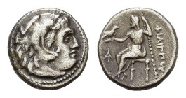 Kingdom of Macedon. Philip III Arrhidaios (323-317 BC). AR Drachm (16 mm, 4,2 g). In the types of Alexander III. Magnesia ad Maeandrum, c. 323-319 BC....
