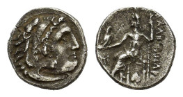 Kings of Macedon. Antigonos I Monophthalmos (320-301 BC). AR Drachm (17,4 mm, 3,9 g). In the name and types of Alexander III. Abydos, c. 310-301. Head...