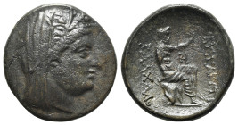 Thrace, Byzantion. Alliance coinage with Kalchedon, late 3rd-2nd century BC. Æ (25mm, 10.32g, 12h). Wreathed and veiled head of Demeter r. R/ Poseidon...