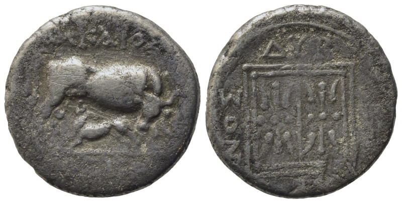 Illyria, Dyrrachion, c. 120/00-80/70 BC. AR Drachm (16,63 mm, 3,11 g). Laenos Al...