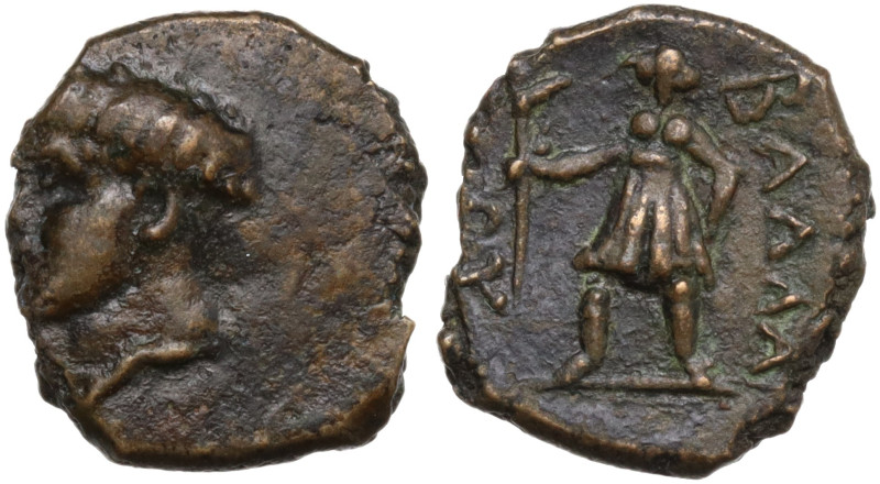 Kings of Illyria, Ballaios (190-175 BC). Æ (13 mm, 2,3 g). Head of Ballaios l. R...
