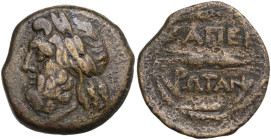 Epeiros, Epirote Republic, c. 148-50 BC. Æ (20 mm, 6,8 g). Laureate head of Zeus Dodonaeus l. R/ Thunderbolt, within wreath. SNG Copenhagen 128. Rare....