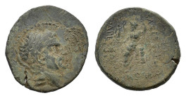 Kings of Cilicia. Tarkondimotos (39-31 BC). Æ (24 mm, 9 g). Diademed head r. R/ Zeus seated l. holding Nike and scepter. RPC 3871; SNG France 1913-6. ...