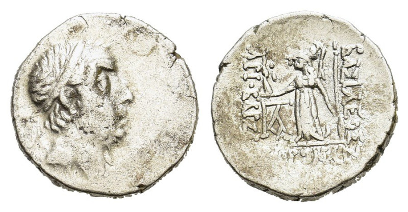 Greek Asia. Kings of Cappadocia. Ariobarzanes I, Philoromaios (96-63 BC). AR Dra...