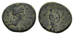 Ionia, Klazomenai. Augustus (27 BC-AD 14). Æ (20,5 mm, 4,5 g). Laureate hed r. R/ Warrior walking r., holding spear and shield. RPC 2495. Good fine.