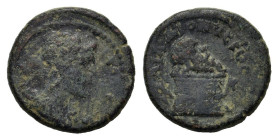 Phrygia, Laodicea ad Lycum. Pseudo-autonomous issue. Æ Assarion (19,7 mm, 5 g). Ailios Dionysios Sabinianos, magistrate, c. 139-147. Draped bust of Di...