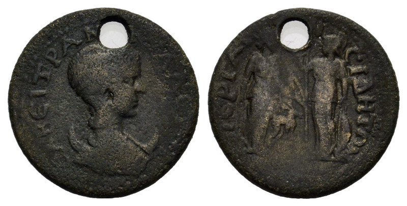 Pamphylia, Perga. Tranquillina (Augusta, 241-244). Homonoia with Side. Æ (26,8 m...