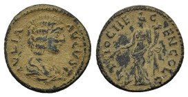 Pisidia, Antioch. Julia Domna (Augusta, 193-217). Æ (23,8 mm, 6,2 g). Draped bust r. R/ Tyche standing l., holding branch and cornucopia. SNG France 1...