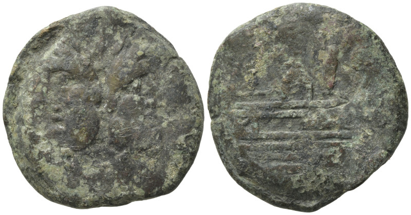 Anonymous, Rome, after 211 BC. Æ As (31,17 mm, 27,51 g) . Laureate head of Janus...