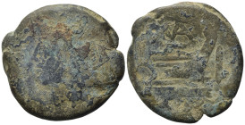 Anonymous (VAL series), Rome, c. 169-158 BC. Æ As (32,74 mm, 25,29 g). Laureate head of Janus. R/ Prow of galley r.; above, VAL ligate; below, ROMA. C...