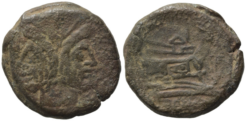 Anonymous (anchor series), Rome, 169-158 BC. Æ As (31,33 mm, 27,34 g). Laureate ...