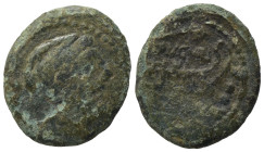Ti. Minuci C.f. Augurinus, Rome, 134 BC. Æ Sextans (18,13 mm, 3,22 g). Head of Mercury with caduceus over shoulder. R/ Prow of galley r.; above, TI AV...