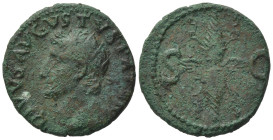 Divus Augustus (died AD 14). Æ As (27,12 mm, 11,32 g). Rome, AD 34-37. Radiate head l. R/ Winged thunderbolt upright. RIC 83 (Tiberius). Very fine.