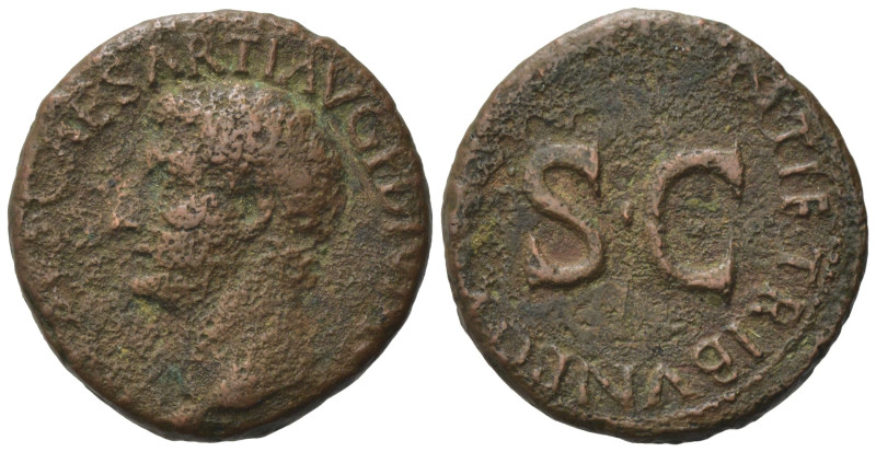 Drusus (died AD 23). Æ As (26,02 mm, 10,08 g). Rome AD 22-23. Bare head l. R/ PO...