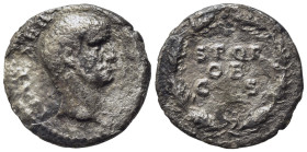 Galba (68-69). AR Denarius (17,10 mm, 2,62 g). Rome, April AD 68-January AD 69. Bare head r. R/ Legend in three lines within oak wreath. RIC 167; RSC ...
