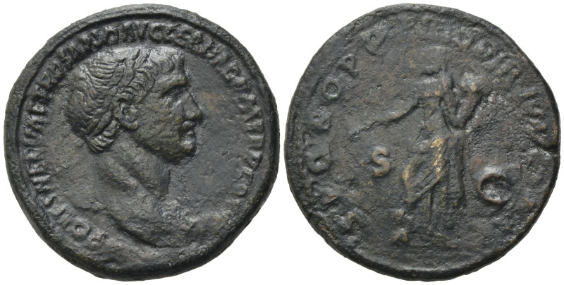 Trajan (98-117). Æ Sestertius (34,62 mm, 25,52 g). Rome, 104/5-107. Laureate hea...