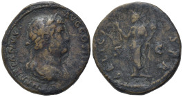 Hadrian (117 – 138) Æ As (26,55 mm, 11,84 g). Rome, AD 122. Laureate, draped and cuirassed bust r. R/ Felicitas standing l. holding caduceus and cornu...