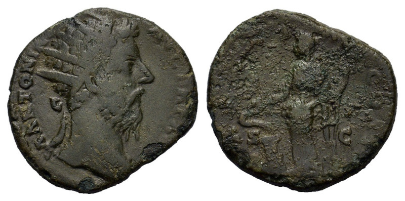 Marcus Aurelius (161-180). Æ Dupondius (24,89 mm, 8,42 g). Rome, AD 170. Radiate...