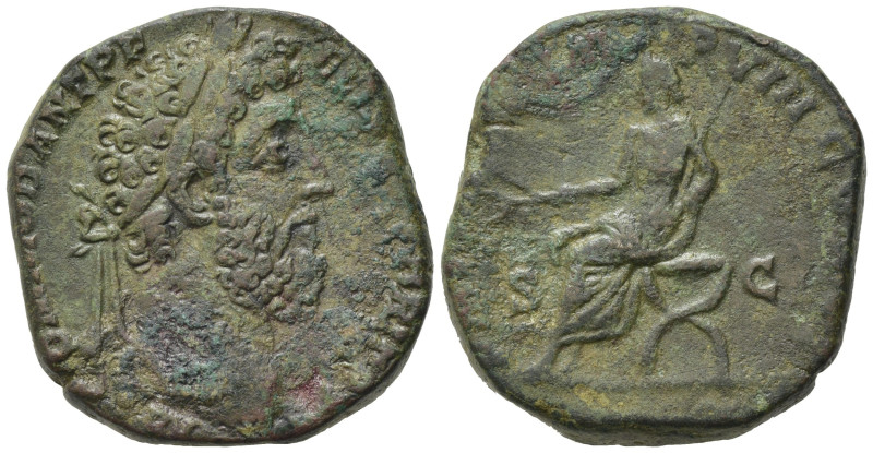 Commodus (177-192). Æ Sestertius (27,31 mm, 19,99 g). Rome, AD 190. Laureate hea...