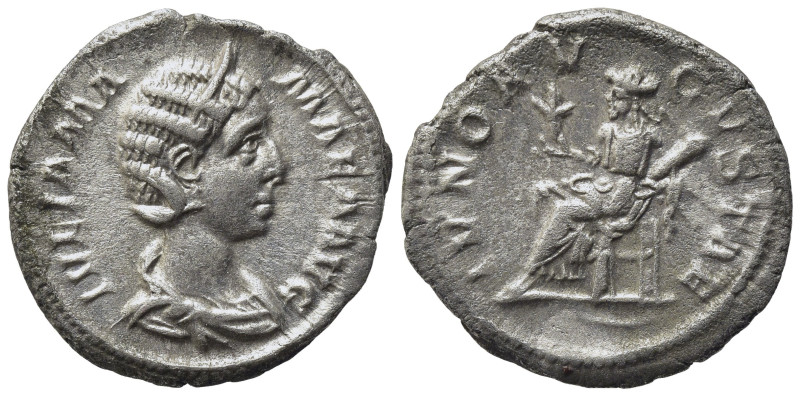 Julia Mamaea (Augusta, 222-235). AR Denarius (19,95 mm, 3,00 g). Rome, AD 222-23...