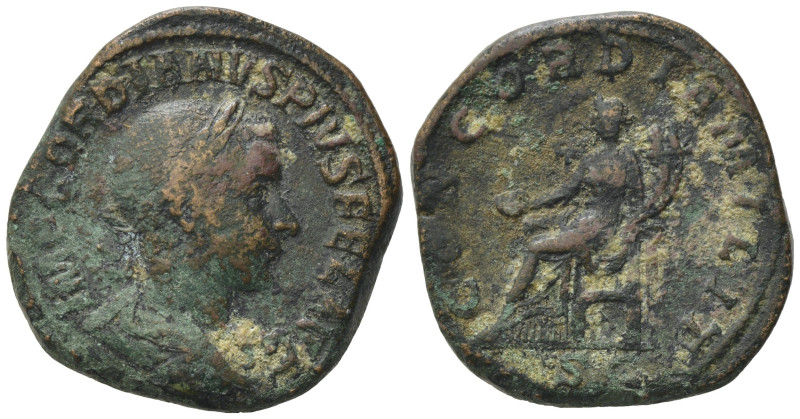 Gordian III (238-244). Æ Sestertius (31,25 mm, 22,75 g). Rome, AD 240. Laureate,...