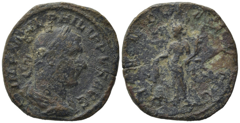 Philip I (244-249). Æ Sestertius (30,40 mm, 17,98 g). Rome, AD 244-249. Laureate...