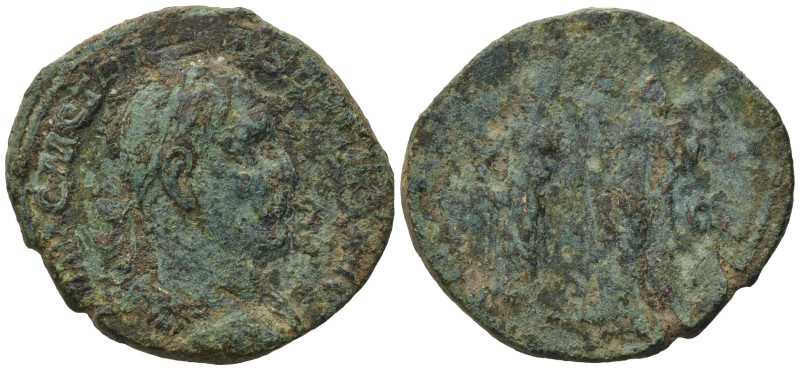 Trajan Decius (249-251). Æ As (29,57mm, 12,02 g). Rome, AD 249-251. Laureate, dr...