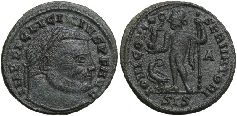 Licinius I (308-324). Æ follis (21,2 mm, 3,16 g). Siscia, AD 313-315. Laureate h...