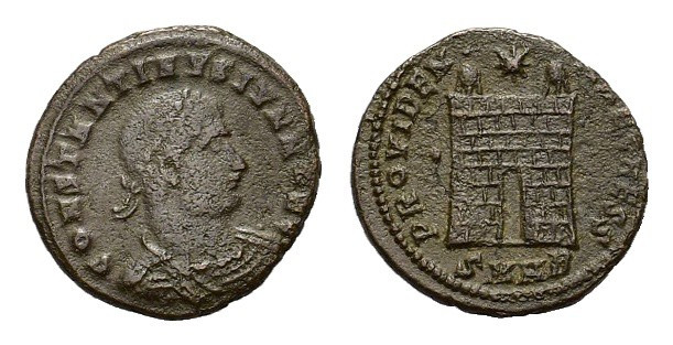 Constantine II (Caesar, 316-337). Æ Follis (19,5 mm, 3 g). Heraclea, AD 325-326....