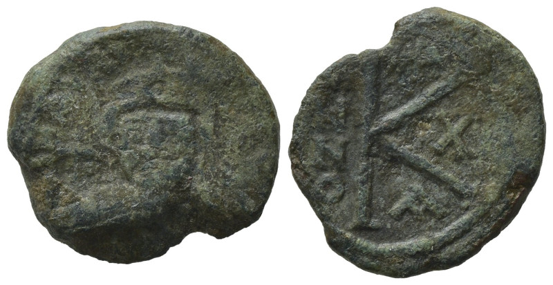 Maurice Tiberius (582-602). Æ 20 Nummi (19,42 mm, 4,05 g). Constantinople, year ...