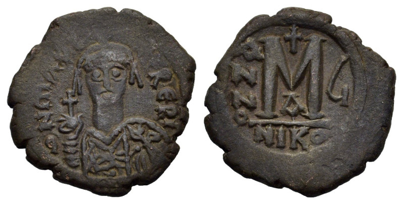 Maurice Tiberius (582-602). Æ 40 Nummi (28 mm, 11,6 g). Nicomedia, year 5 (AD 58...