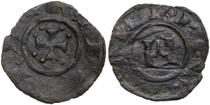 Italy, Sicily, Messina. Manfredi (1258-1266). BI Denaro (15,07 mm, 0,57 g). Larg...