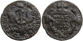 Italy, Sicily, Palermo. Vittorio Amedeo II (1713-1718). Grano 1717. Æ (23,8 mm, 4,8 g). Biaggi 770d; MIR 901/h. Very fine.