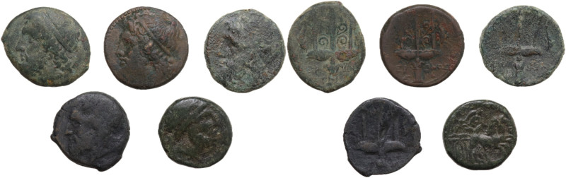 Lot of 5 Greek Æ coins, to be catalog. Lot sold as is, no return.