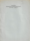 Carson, R.A.G. The Sir Allen George Clark Bequest. Ristampa da "The British Museum Quarterly Vol. 31, No. 1/2". 1966. 3pp, 1 tav. In b/n.