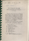 CESANO L. - Victoriati nummi; nuovi ripostigli di vittoriati. Milano, 1912. Fotocopia. Pp. 299 - 357, con 4 tabelle ripiegate di monogrammi e lettere ...