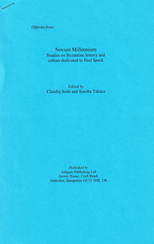 Cheynet J., Les dues d'Antioche sous Michel IV et Constantin IX. tratto da "Novu...