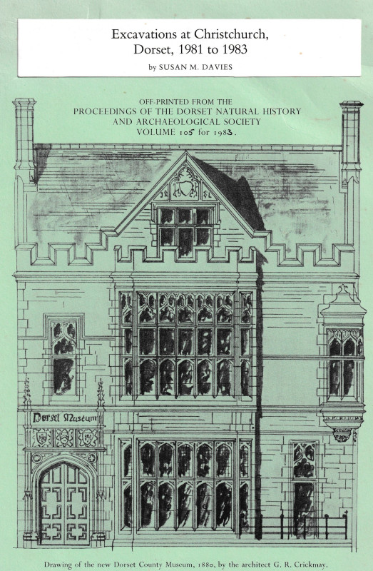 Davies S. M., Excavations at Christchurch, Dorset, 1981 to 1983. Offprint from "...