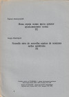 Dimitrijevic S., Nouvelle serie d'especes inconnues de monnaies serbes medievales IX. Ristampa da "Revue de l'Institut Archeologique Nouvelle serie, V...