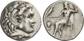 Tetradracma. 336-323 a.C. ALEJANDRO MAGNO. BABILONIA. MACEDONIA. Anv.: Cabeza de Hércules con piel de león a derecha. Rev.: Zeus entronizado a izquier...