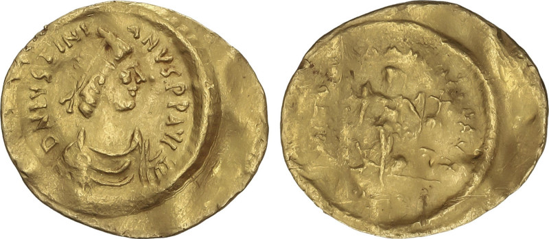 Tremisis. 527-565 d.C. JUSTINIANO I. CONSTANTINOPLA. Anv.: D. N. IVSTINIANVS P. ...
