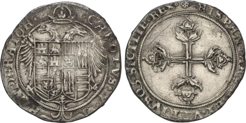 3 Reales. S/F. BARCELONA. 7,61 grs. AR. Estas piezas fueron acuñadas en la ceca ...