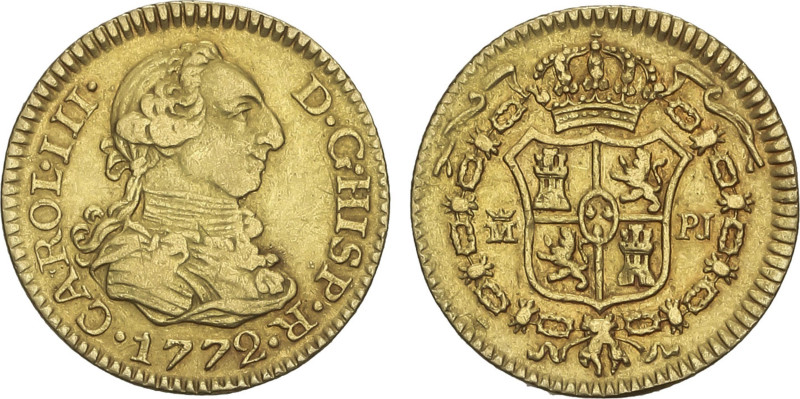 1/2 Escudo. 1772. MADRID. P.J. 1,75 grs. AC-1256. MBC/MBC+.