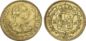 1/2 Escudo. 1773. MADRID. P.J. 1,74 grs. (Leves golpecitos). AC-1258. EBC-/EBC.