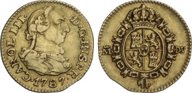 1/2 Escudo. 1787. MADRID. D.V. 1,71 grs. (Levísimas rayitas). AC-1281. MBC.