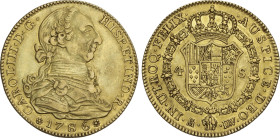4 Escudos. 1786. MADRID. D.V. 13,38 grs. Bonito color. AC-1791. EBC-.