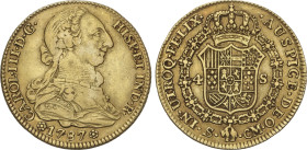 4 Escudos. 1787. SEVILLA. C.M/C.F. 13,38 grs. (Pequeñas rayitas). AC-1901. MBC.