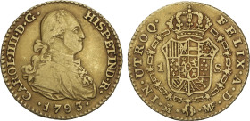 1 Escudo. 1793. MADRID. M.F. 3,31 grs. AC-1110. MBC.
