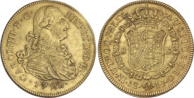 8 Escudos. 1792. LIMA. I.J. 26,71 grs. (Leves rayitas, la mayoria de ajuste). AC-1591; XC-982. MBC+.
