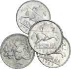 Serie 4 monedas 5 Céntimos. 1940, 1941, 1945 y 1953. Al. A EXAMINAR. AC-1/4. EBC a SC.